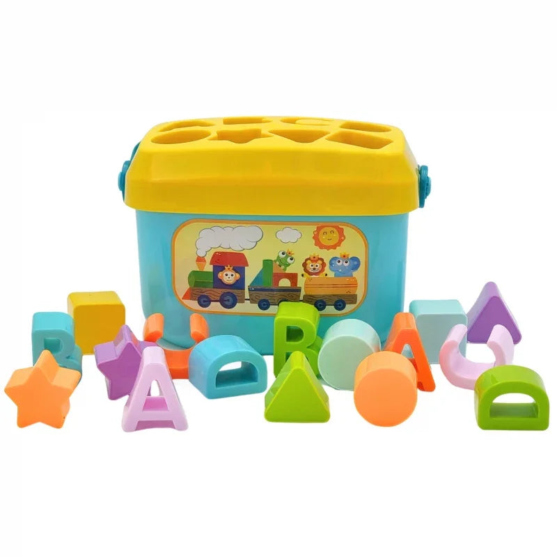 WOOPIE BABY Sorter 2w1 Skrzynka Walizka + Nauka Alfabetu i Kształtów - zabawki-dla-dziewczynki