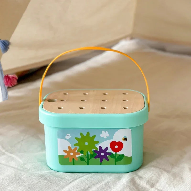WOOPIE GREEN Montessori układanka dla dzieci z kołkami  - zabawki-dla-dziewczynki