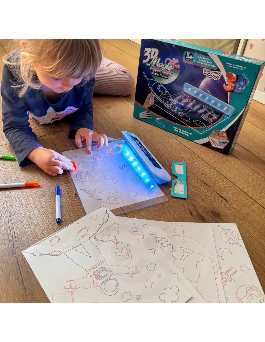 Tablica 3D Woopie LED kreatywna zabawa i nauka dla dzieci - zabawki-dla-dziewczynki