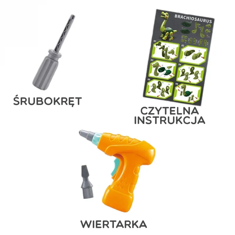 WOOPIE zestaw kreatywny Dinozaur DIY 31 elementów dla dzieci - zabawki-dla-dziewczynki