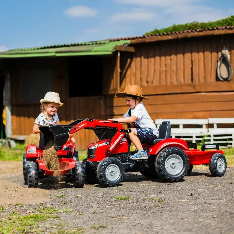 FALK Traktor Massey Ferguson Czerwony na Pedały edukacyjna zabawka dla maluchów - zabawki-dla-dziewczynki