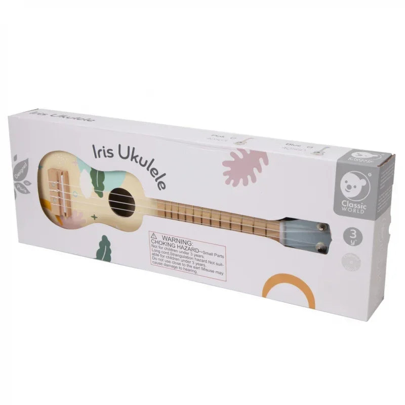 Instrument muzyczny dla dzieci – ukulele Classic World niebieskie - zabawki-dla-dziewczynki