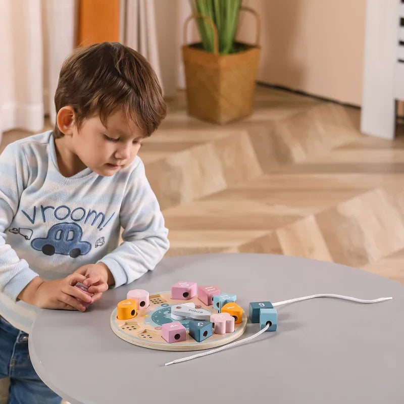 VIGA PolarB Sorter Kształtów Zegar nawlekanka Montessori - zabawki-dla-dziewczynki