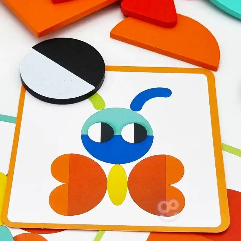 WOOPIE GREEN Układanka Montessori drewniana zestaw 55 elementów - zabawki-dla-dziewczynki