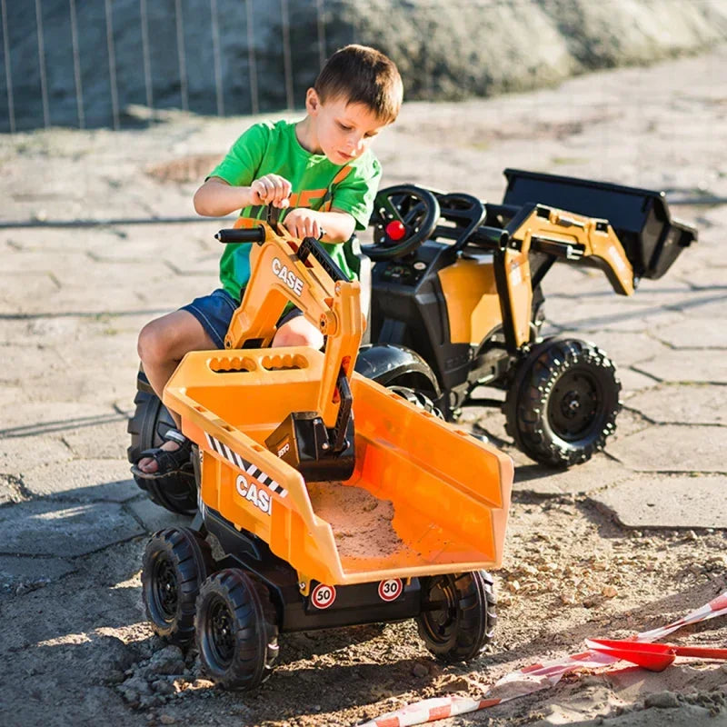 Traktor FALK Case IH Backhoe dla dzieci od 3 lat - zabawki-dla-dziewczynki