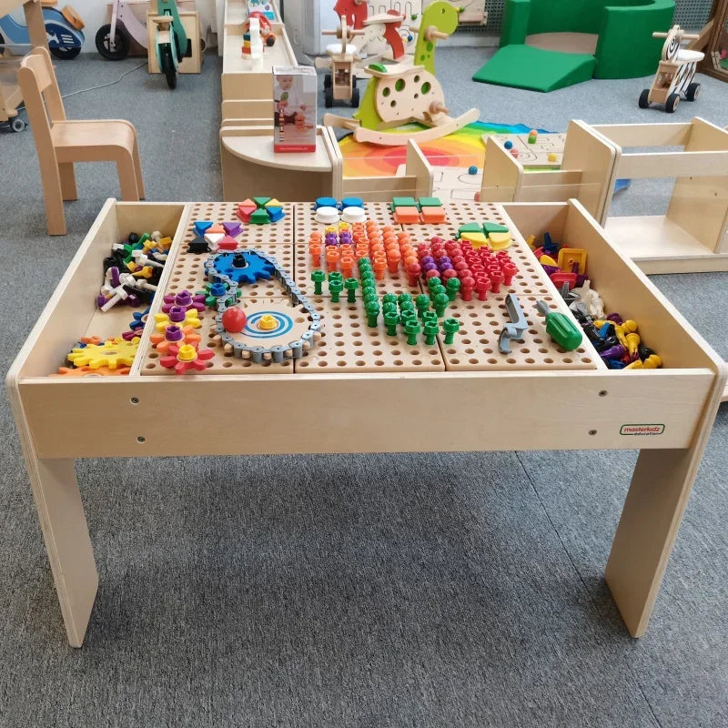 Drewniany stół edukacyjny MASTERKIDZ STEM Wall zabawka dla dzieci - zabawki-dla-dziewczynki