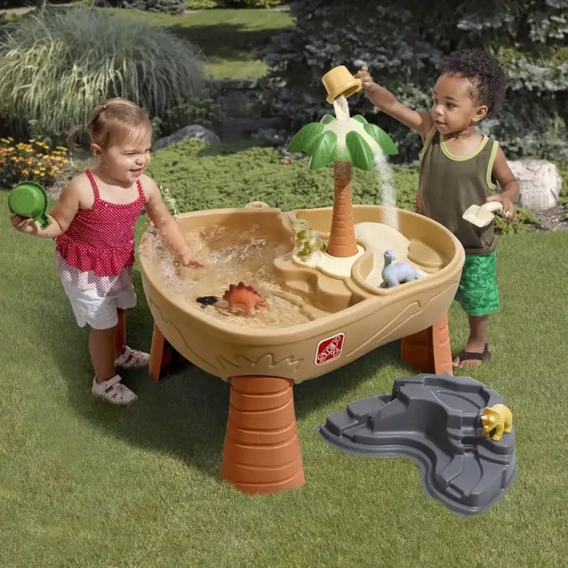 Stół wodny Park Dinozaurów wodna piaskownica Step 2 fontanna - zabawki-dla-dziewczynki