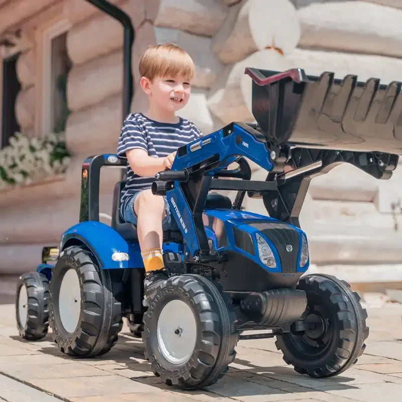 Zabawka FALK, traktor New Holland z przyczepką dla dzieci 3+ - zabawki-dla-dziewczynki