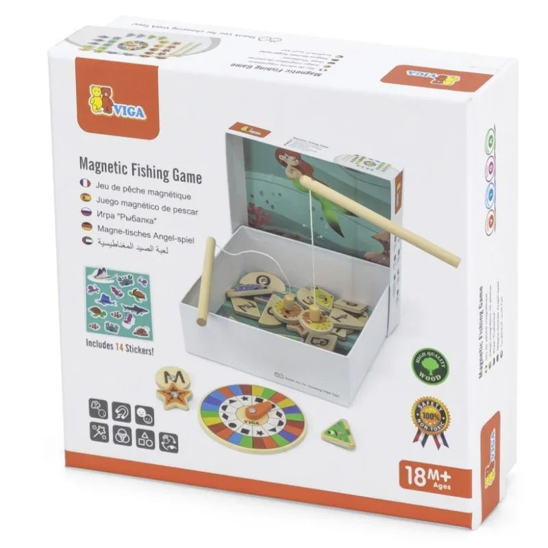 VIGA Gra Zestaw Magnetyczny Do Łowienia Rybek - zabawki-dla-dziewczynki