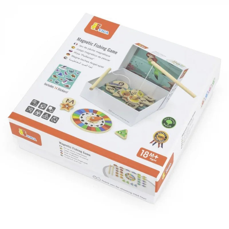 VIGA Gra Zestaw Magnetyczny Do Łowienia Rybek - zabawki-dla-dziewczynki