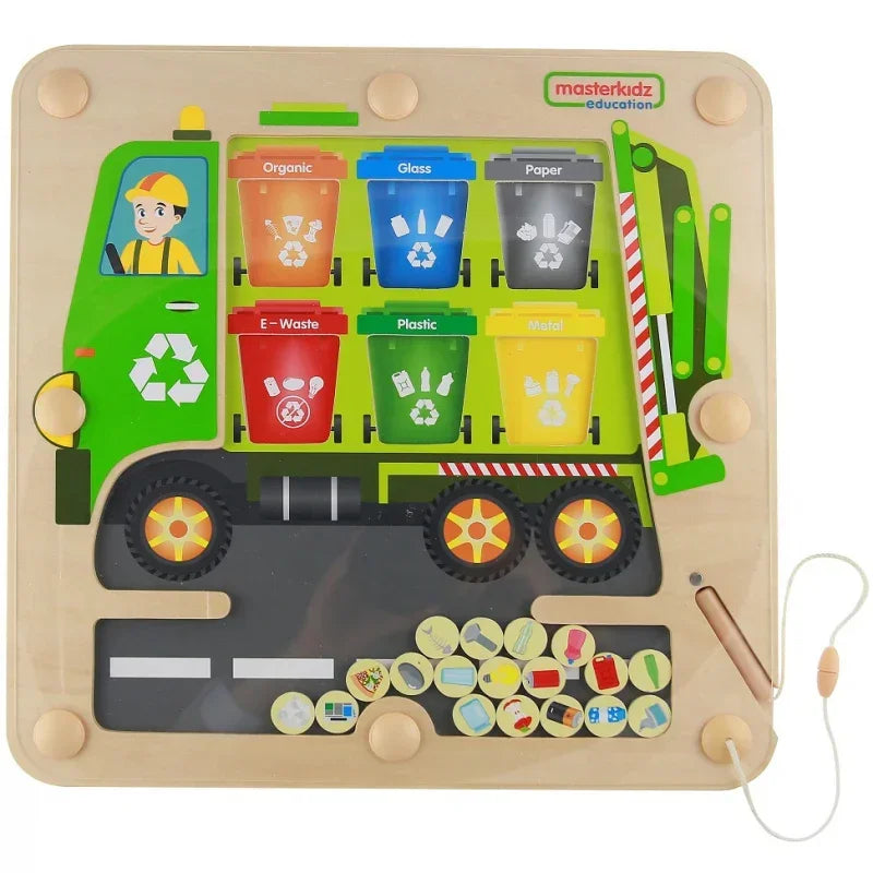 Drewniana zabawka edukacyjna Montessori, MASTERKIDZ recykling - zabawki-dla-dziewczynki