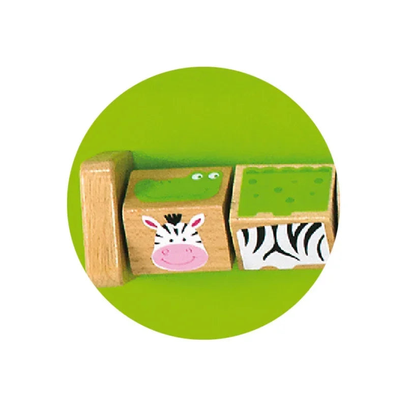Viga Toys tablica Montessori krokodyl drewniana - zabawki-dla-dziewczynki