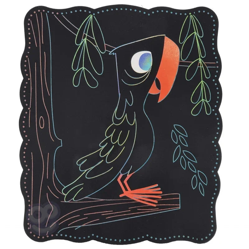 WOOPIE ART&FUN Zestaw Kreatywny Wydrapywanki dla Dzieci 7 el. - zabawki-dla-dziewczynki