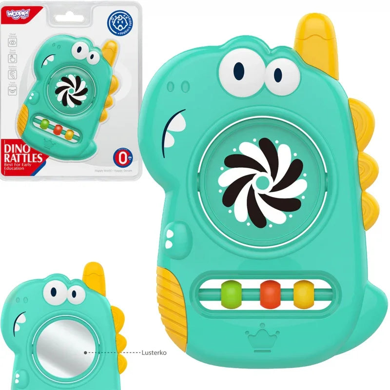 WOOPIE BABY Zabawka Sensoryczna Gryzak Lusterko Dino - zabawki-dla-dziewczynki