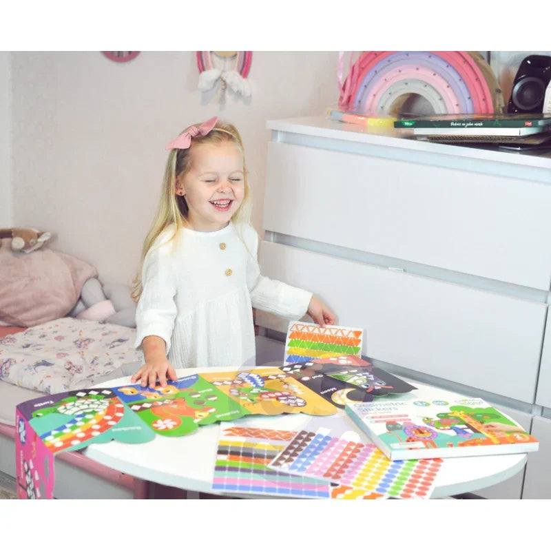 WOOPIE ART&FUN Naklejki Zestaw Dopasuj Kształty i Kolory Wyklejanka Zwierzątka 504 el. - zabawki-dla-dziewczynki