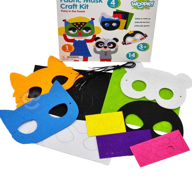 WOOPIE ART&FUN Zestaw Kreatywny Maski Filcowe Zrób to Sam 4 szt. - zabawki-dla-dziewczynki