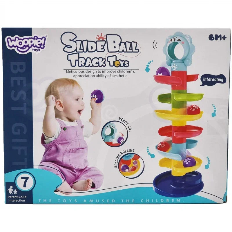 Tor Kulkowy WOOPIE BABY zestaw spirala 2 kulki edukacyjny - zabawki-dla-dziewczynki