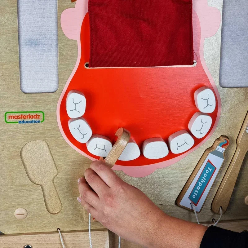Ścienna tablica edukacyjna MASTERKIDZ Flex sensoryczna - zabawki-dla-dziewczynki