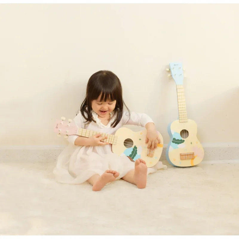 Classic World ukulele dla dzieci – mała gitara w niebieskim kolorze - zabawki-dla-dziewczynki
