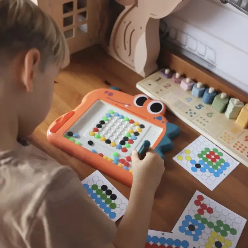 Tablica magnetyczna Montessori dla dzieci Dinozaur - zabawki-dla-dziewczynki