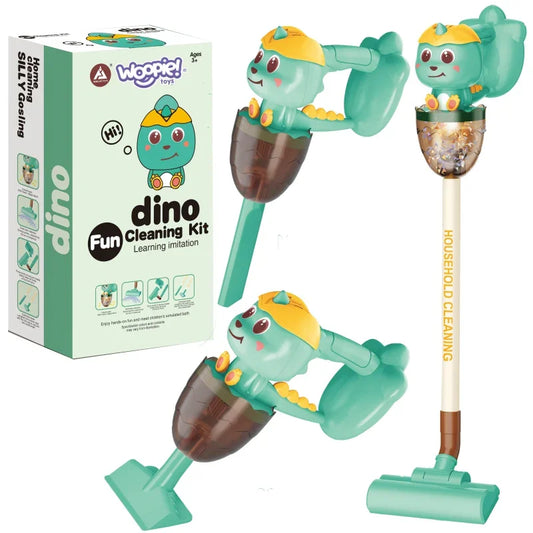 WOOPIE Interaktywny Odkurzacz Dino 3w1 Funkcja Ssania Światło Dźwięk - zabawki-dla-dziewczynki