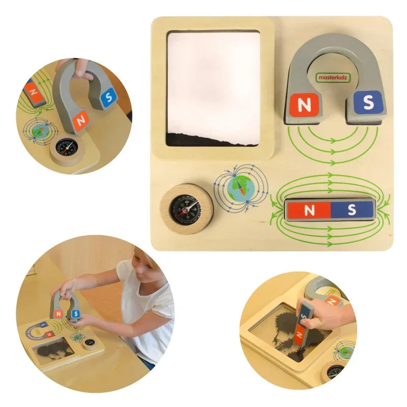 Zabawa Magnetyczna Tablica Edukacyjna Masterkidz Kompas Montessori - zabawki-dla-dziewczynki
