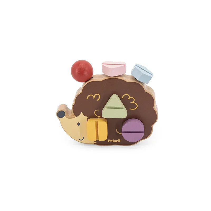 VIGA PolarB Drewniana Zabawka Konstrukcyjna Jeżyk ze Śrubkami Montessori - zabawki-dla-dziewczynki