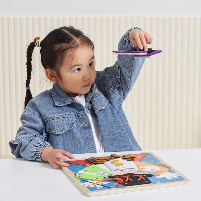 Drewniana zabawka VIGA rozwijająca zdolności manualne i koordynację - zabawki-dla-dziewczynki