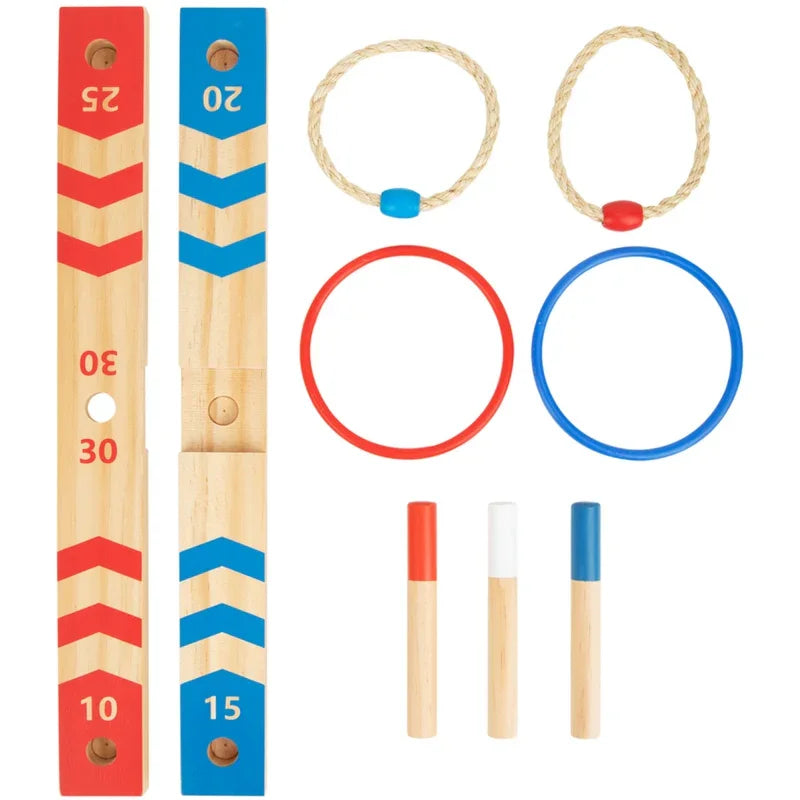 2-Tooky Toy Drewniana Gra Fun Serso Zręcznościowa Ring Cross-2