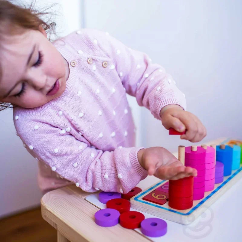 Zabawka edukacyjna WOOPIE GREEN Montessori nauka liczenia i kolorów - zabawki-dla-dziewczynki