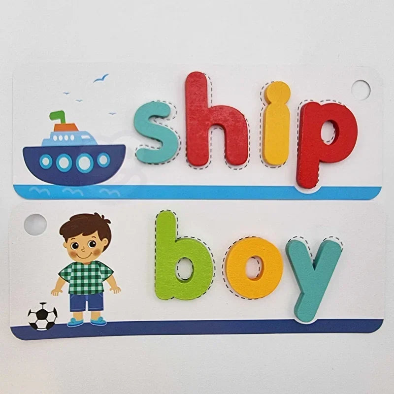 TOOKY TOY Alfabet puzzle Montessori 57 elementów nauka liter i słów- zabawki-dla-dziewczynki