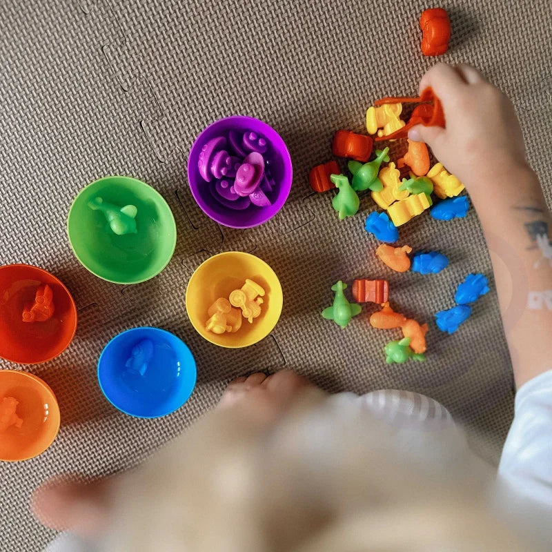 WOOPIE Gra Edukacyjna Sorter Kolorów Morska Kraina 64 el. - zabawki-dla-dziewczynki