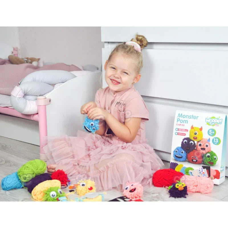 WOOPIE ART&FUN Zestaw Kreatywny Zrób Potworka Monster Pom - zabawki-dla-dziewczynki