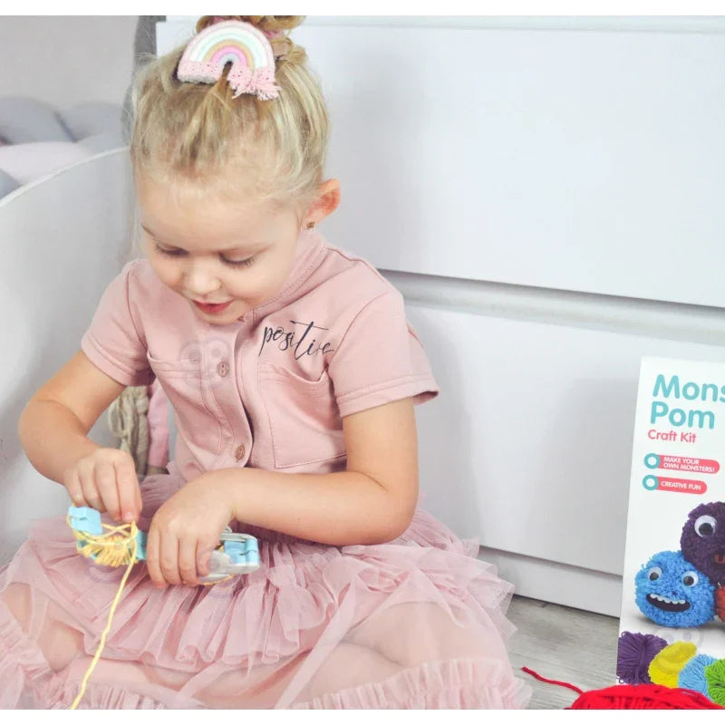 WOOPIE ART&FUN Zestaw Kreatywny Zrób Potworka Monster Pom - zabawki-dla-dziewczynki
