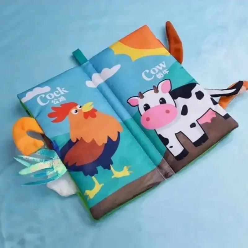 WOOPIE BABY Książeczka z Ogonkami Zwierząt Materiałowa - zabawki-dla-dziewczynki