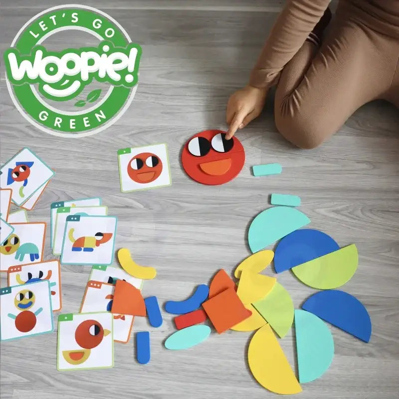 Zabawka edukacyjna WOOPIE GREEN układanka Montessori 55 elementów - zabawki-dla-dziewczynki