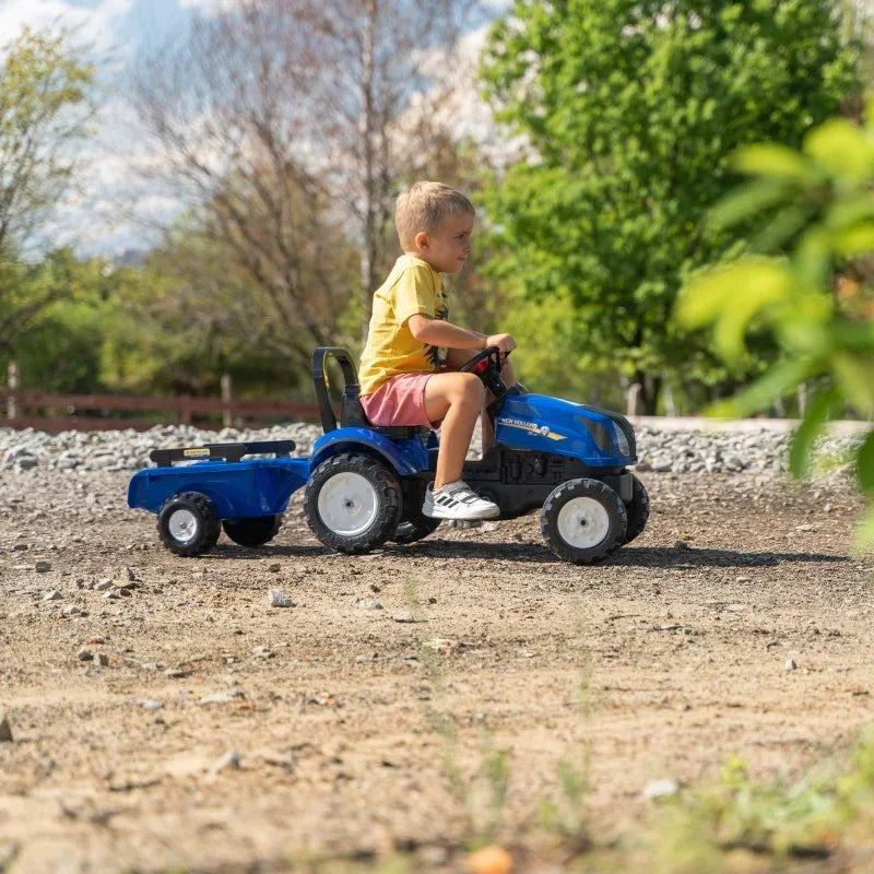 Duży FALK Traktor z pedałami i przyczepką - zabawki-dla-dziewczynki