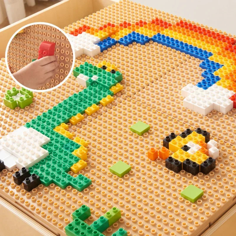 MASTERKIDZ Stół Edukacyjny STEM WALL z 563 klockami edukacyjna zabawka w domu i przedszkolu - zabawki-dla-dziewczynki