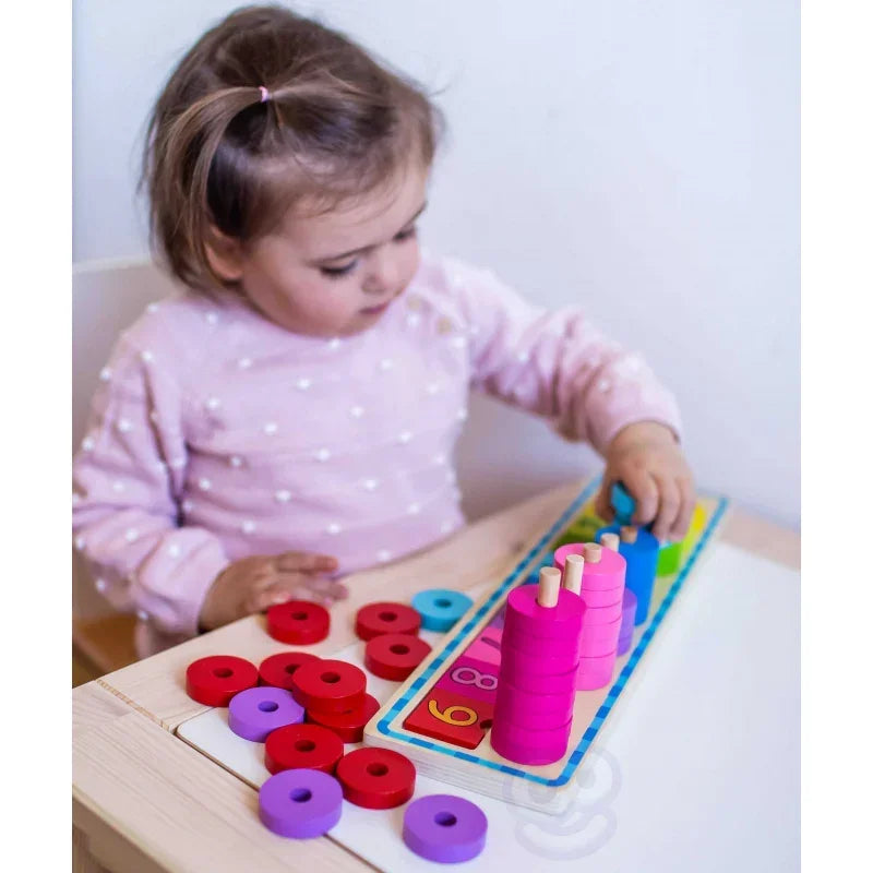 Kreatywna układanka WOOPIE GREEN Montessori rozwój umiejętności matematycznych - zabawki-dla-dziewczynki