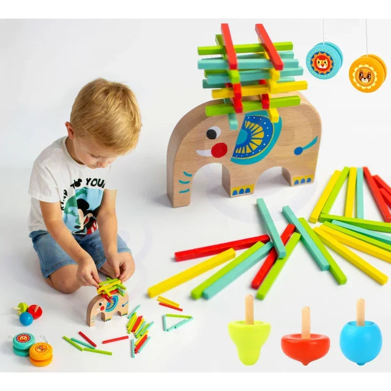 TOOKY TOY zestaw gier zręcznościowych 46 elementów - zabawki-dla-dziewczynki