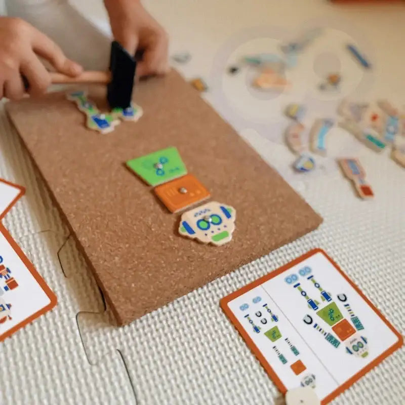 Viga Toys roboty przybijanka zabawka edukacyjna 45 el. - zabawki-dla-dziewczynki