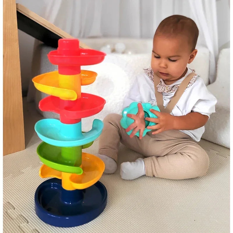 WOOPIE BABY Kulodrom spirala zabawka edukacyjna z 2 kulkami - zabawki-dla-dziewczynki