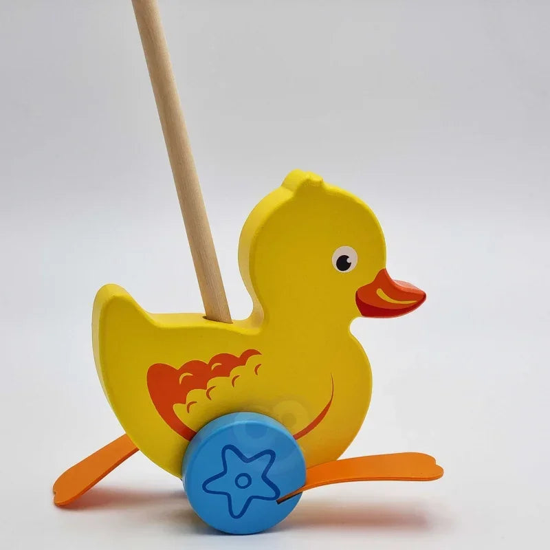 Viga Toys drewniany pchacz kaczuszka - zabawki-dla-dziewczynki