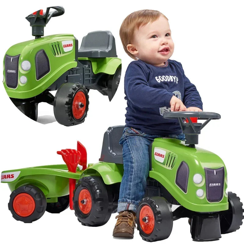 FALK Traktorek Baby Claas Zielony z Przyczepką + akc. od 1 roku - zabawki-dla-dziewczynki
