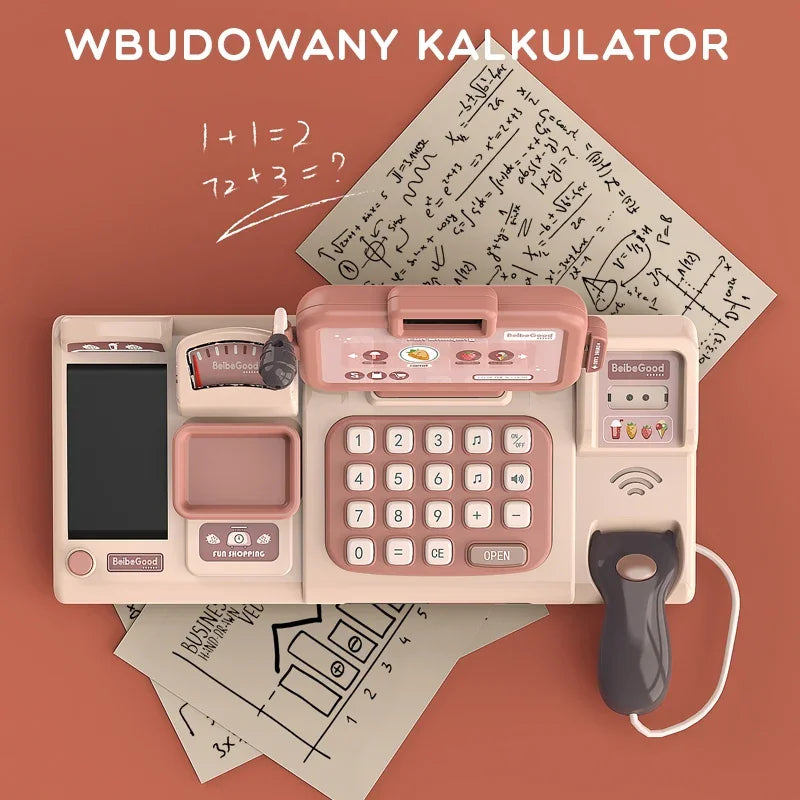 WOOPIE Kasa Sklepowa Dla Dzieci Skaner Waga Mikrofon + 25 Akcesoriów - zabawki-dla-dziewczynki