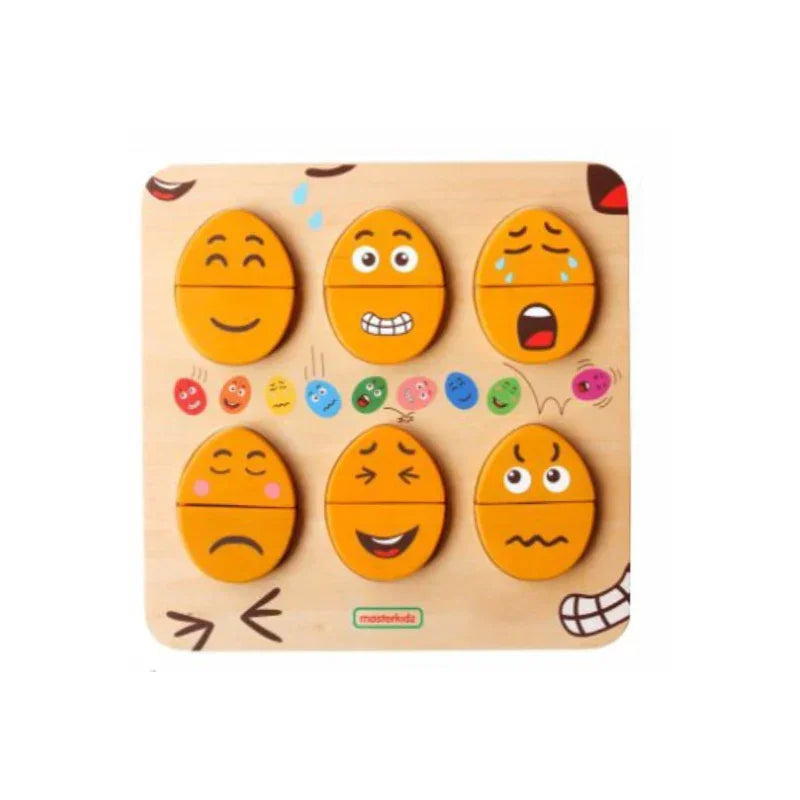 MASTERKIDZ tablica do nauki emocji drewniane jajka - zabawki-dla-dziewczynki