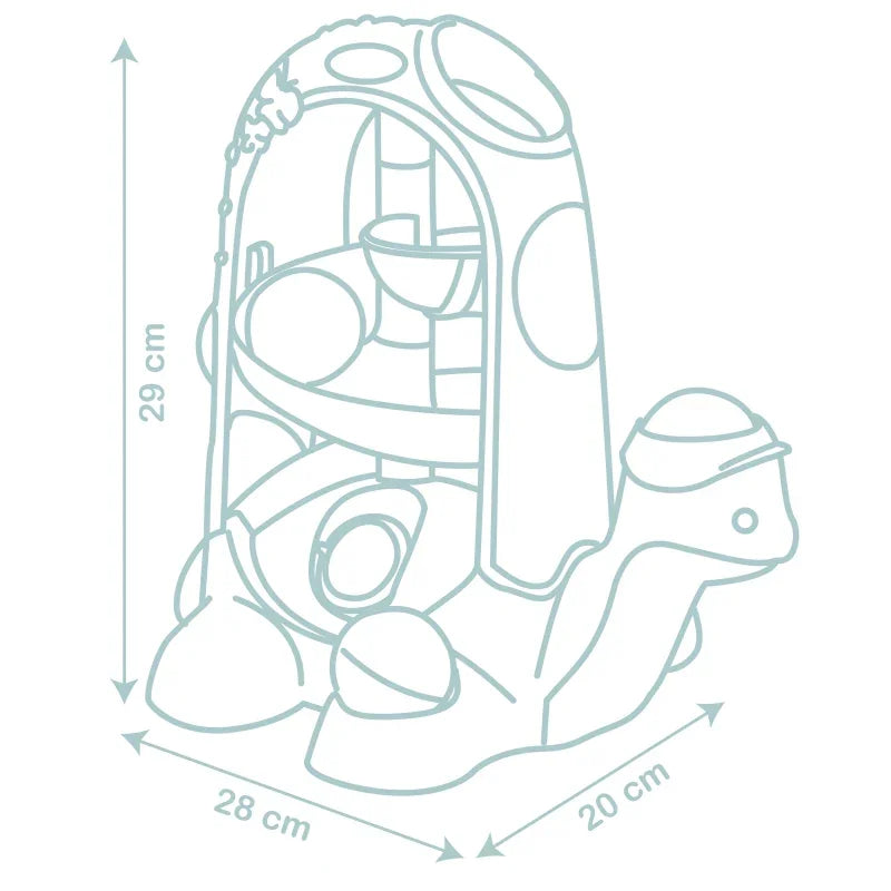 SMOBY LITTLE Żółw do Ciągnięcia ze Zjeżdżalnią dla Piłeczek 12m+ - zabawki-dla-dziewczynki