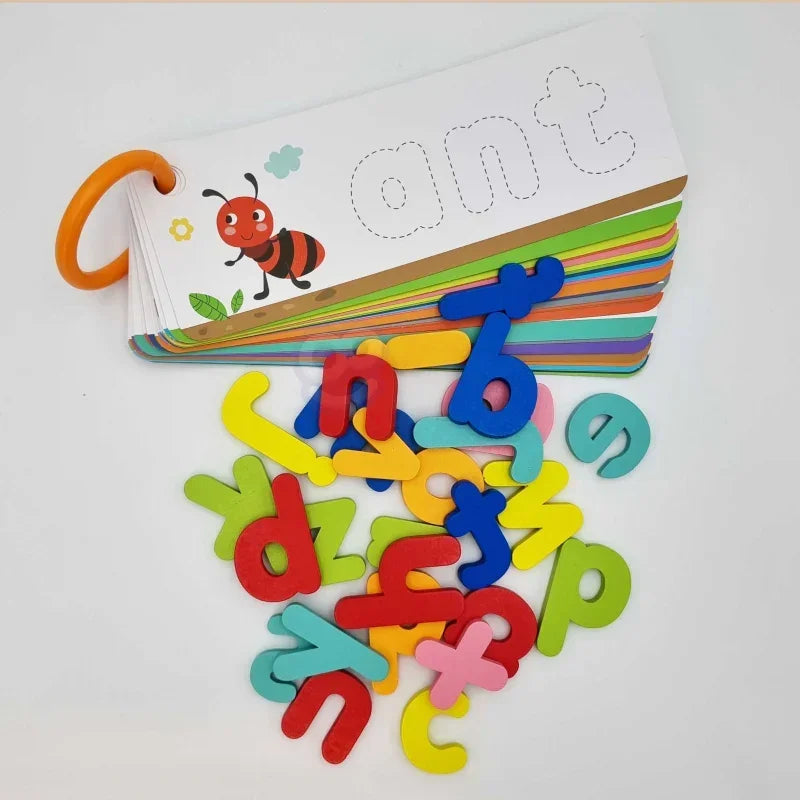 Puzzle edukacyjne TOOKY TOY Alfabet Montessori nauka słów i liter - zabawki-dla-dziewczynki