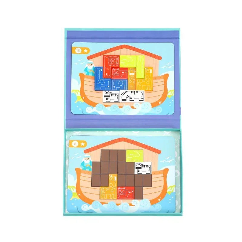 Logiczna układanka TOOKY TOY Tetris Arka Noego 26 elementów edukacyjna - zabawki-dla-dziewczynki