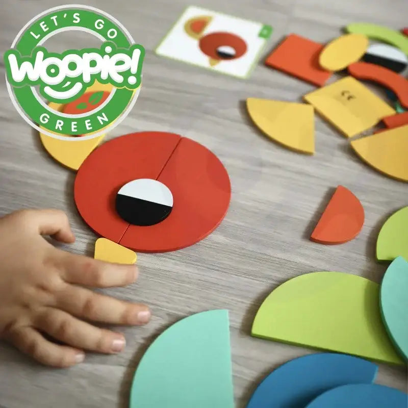 Drewniana układanka WOOPIE GREEN Montessori zabawa edukacyjna dla dzieci - zabawki-dla-dziewczynki